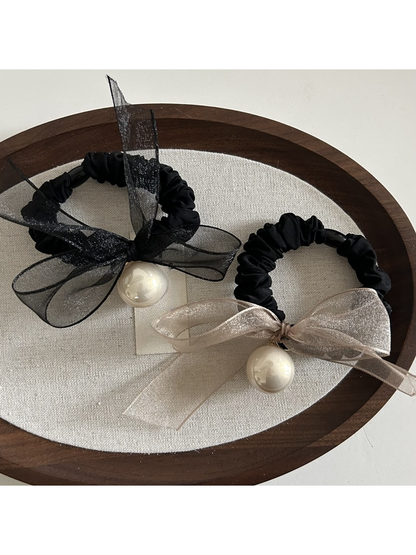 Gifty - Minimal Bow Detail Ponytail Hair Tie