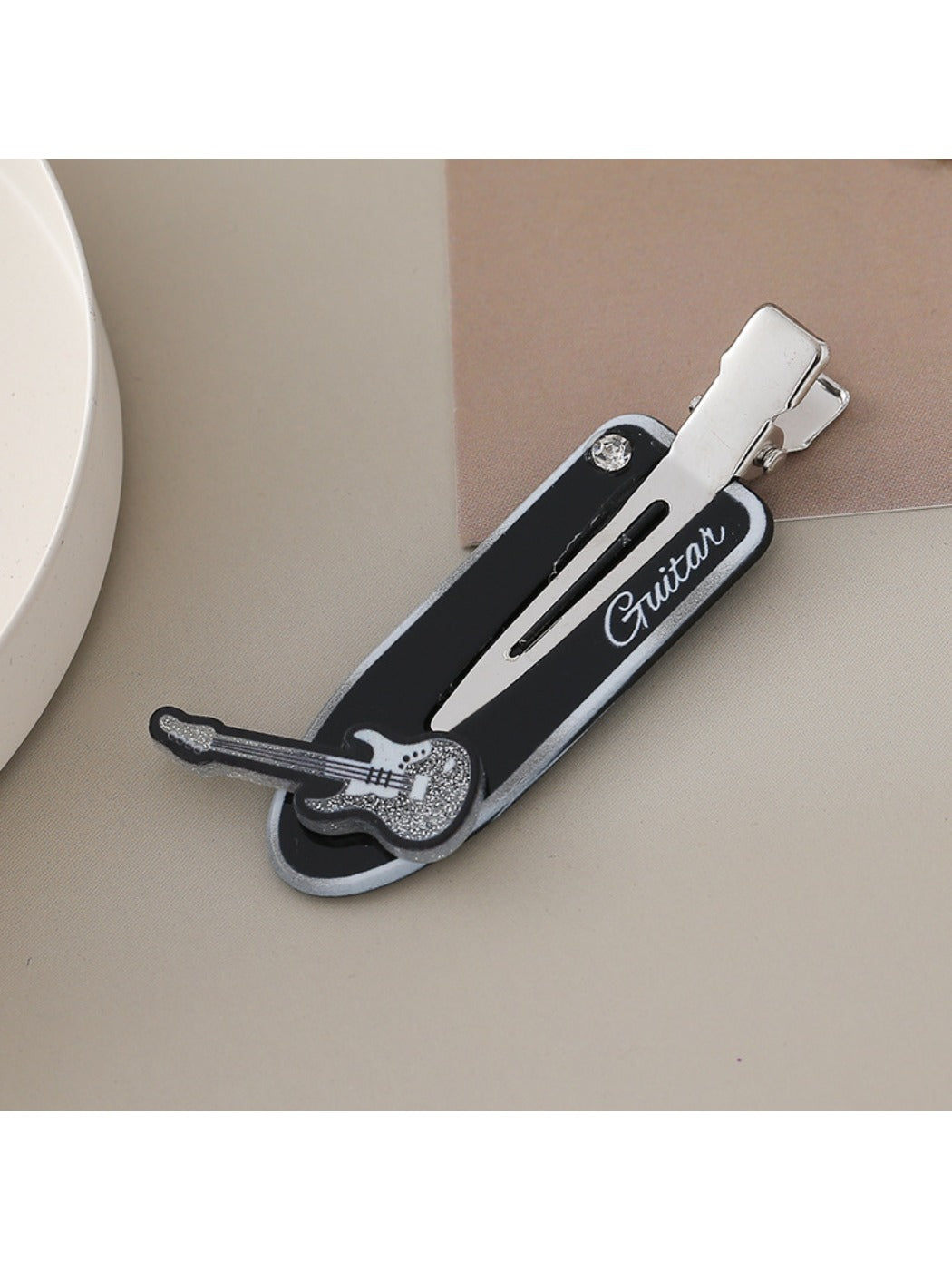 Beau - Music Themed Oval Hair Clip