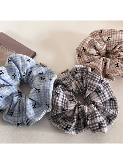Gifty - Plaid Bow Pattern Scrunchie