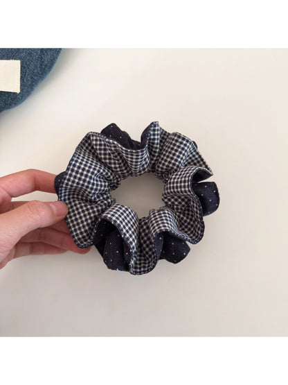 Gifty - Trendy Plaid Polka Dot Scrunchie