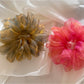 Gifty dreamy organza iridescent scrunchie on a white background