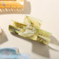 Beau - Marble Pattern PS Rectangular Hair Claw Clip