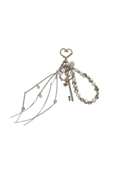 Keypus - Alloy Beaded Sweet Style Bag Charm Keychain