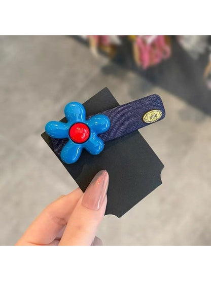 Beau - Sky Blue Flower Hair Clip