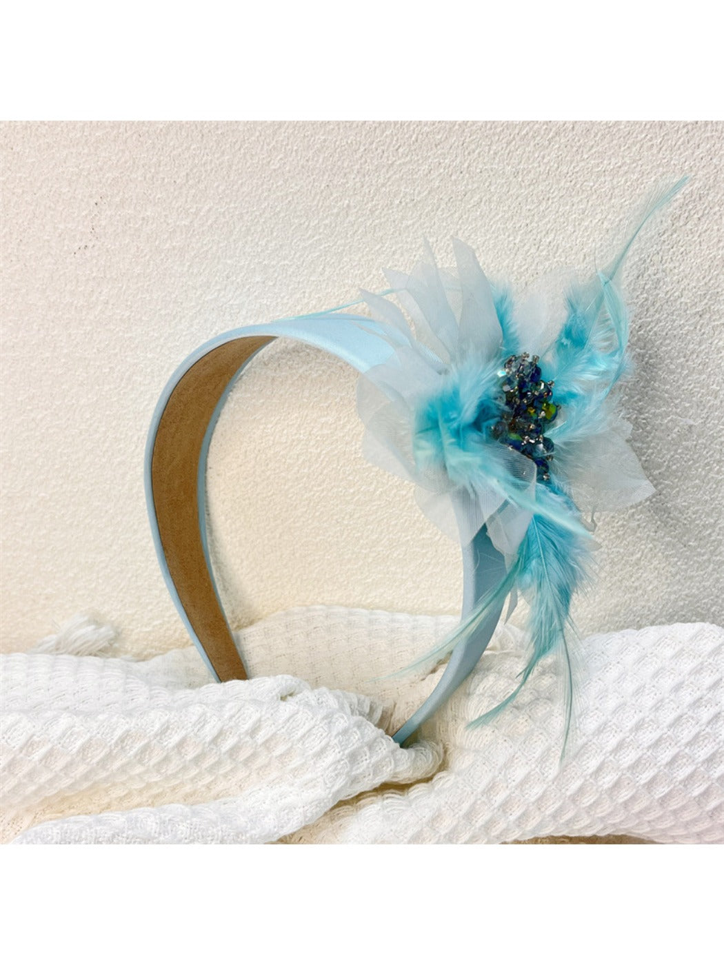 Gifty - Wide Band Feather Embellished Headband