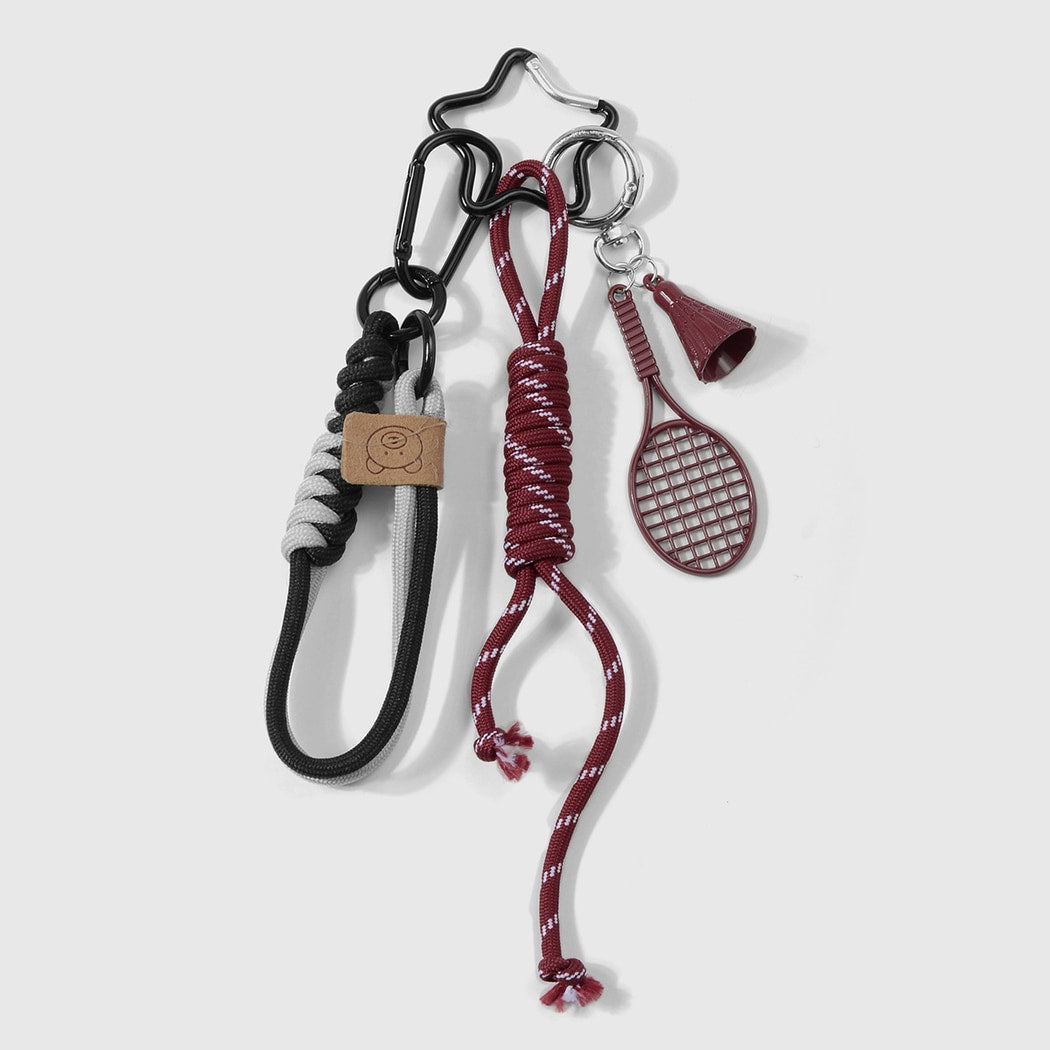 Keypus - Y2K Woven Cord Racket Keychain
