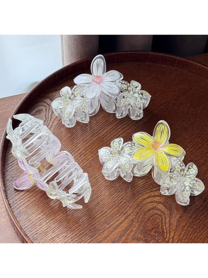 Beau - Candy Color Flower Hair Claw Clip