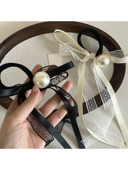 Gifty - Lace Bow Ribbon Hair Tie