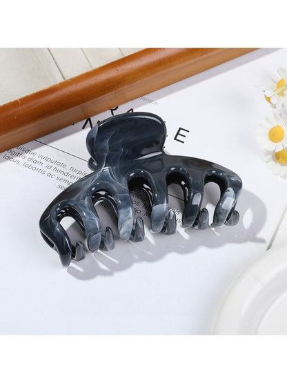 Beau - Marble Pumpkin Shaped Hair Claw Clip