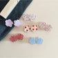 Beau - Floral Plaid and Polka Dot Mini Claw Clip