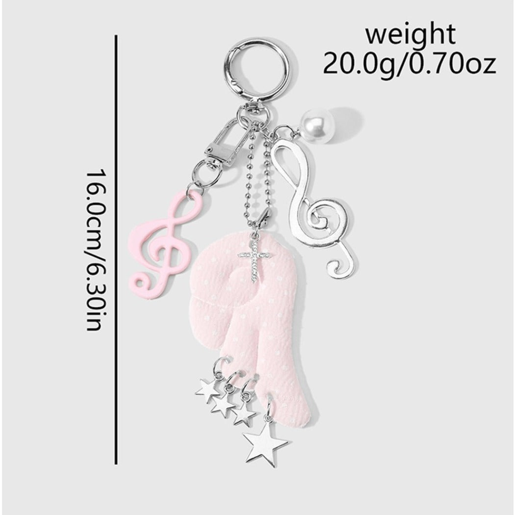 Keypus - Cartoon Wing and Star Pendant Keychain