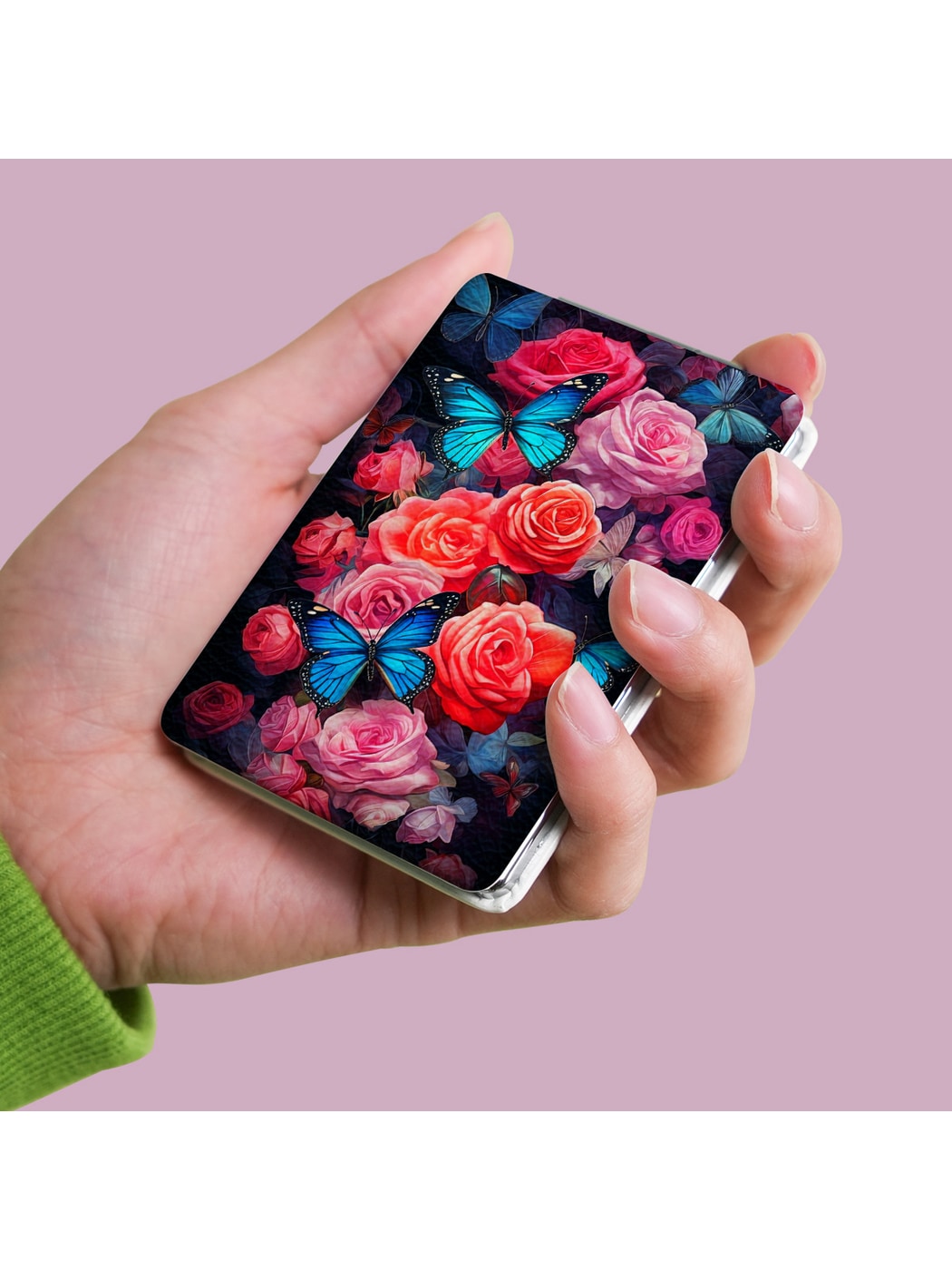 Mirroray - Floral Print Rectangle Makeup Mirror