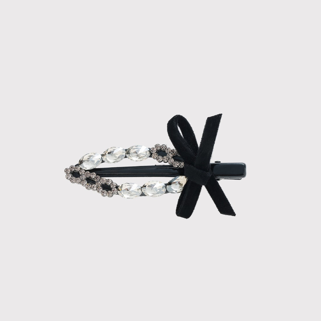 Beau - Modern Velvet Bow Side Barrette