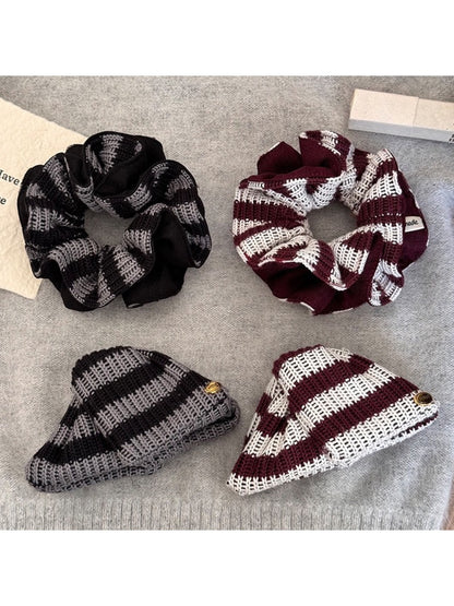 Gifty - Striped Knit Hair Accessories