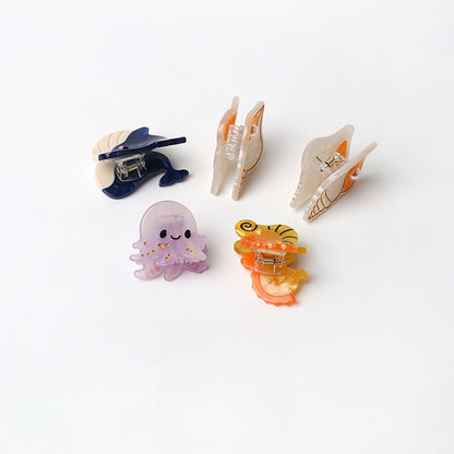 Beau - Sea Animal Acetate Board Hair Claw Clip