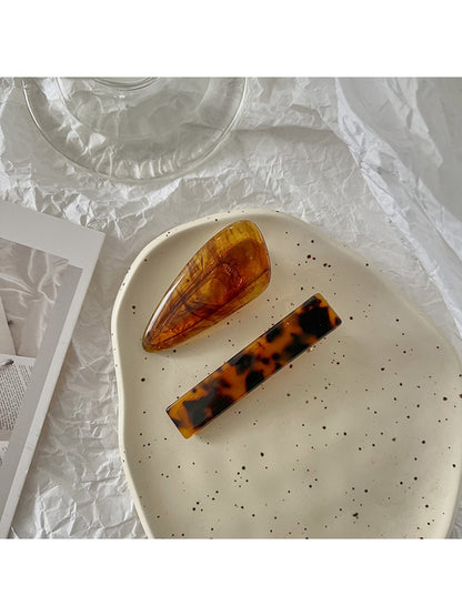 Beau - Acetate Marble Pattern Duckbill Hair Clip