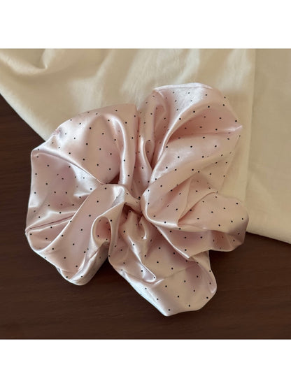 Gifty - Polka Dot Ruched Satin Finish Scrunchie