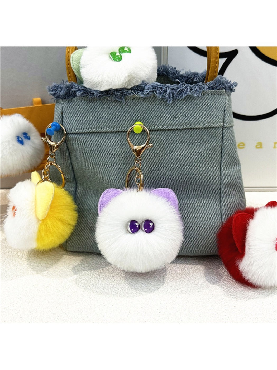 Keypus - Cute Cat Head Keychain