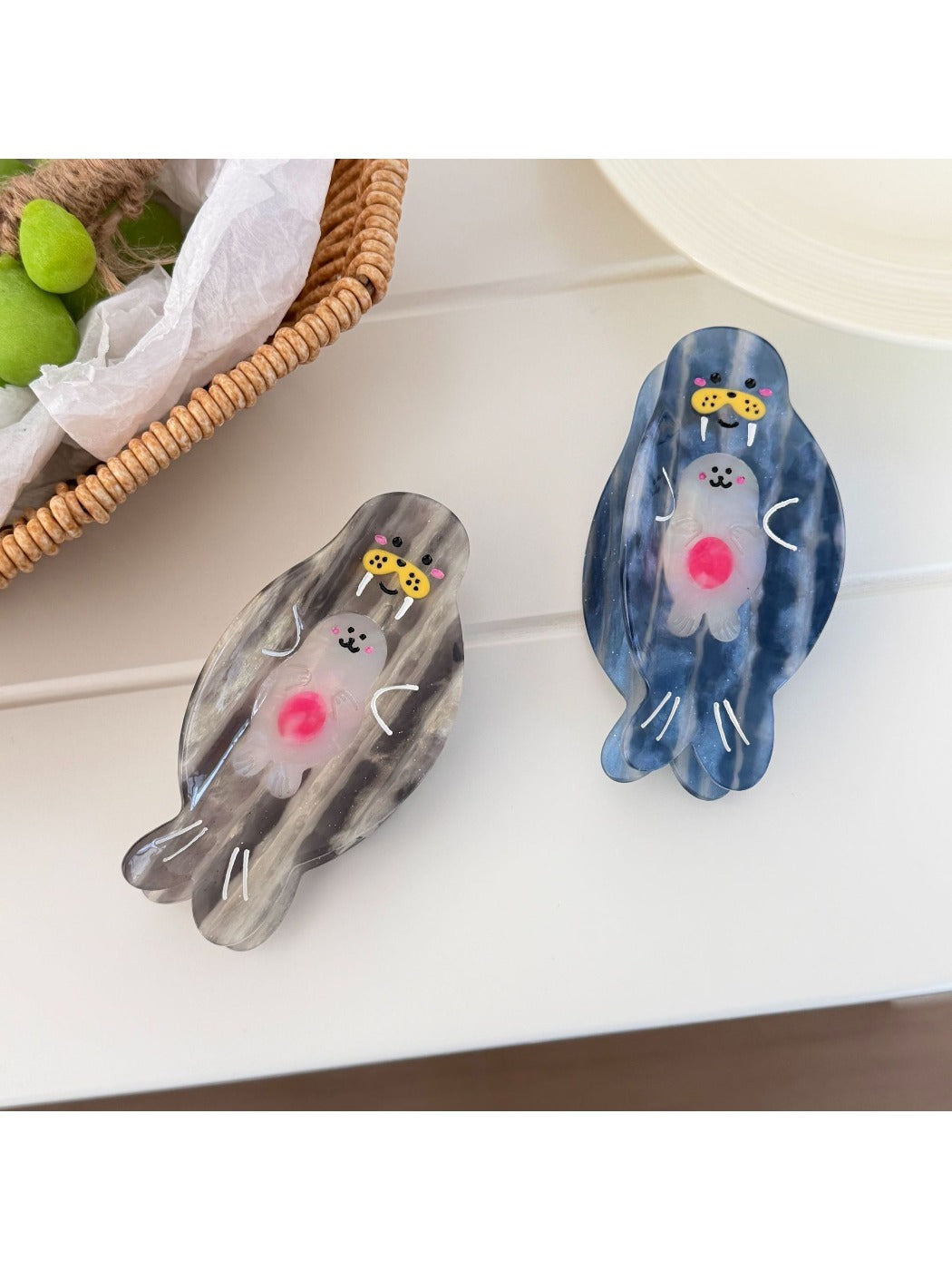 Beau - Cartoon Seal Acetate Fiber Claw Clip
