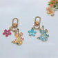 Keypus - Alloy Flower Harp Shaped Keychain