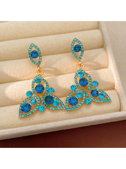 Nozari - Vintage Rhinestone Leaf Drop Jewelry