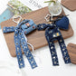 Keypus - Y2K Bow Plaid Heart Studded Bag Charm Keychain