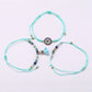 Lovra small bead tassel alloy bracelet displayed flat showing detailed beads and tassel