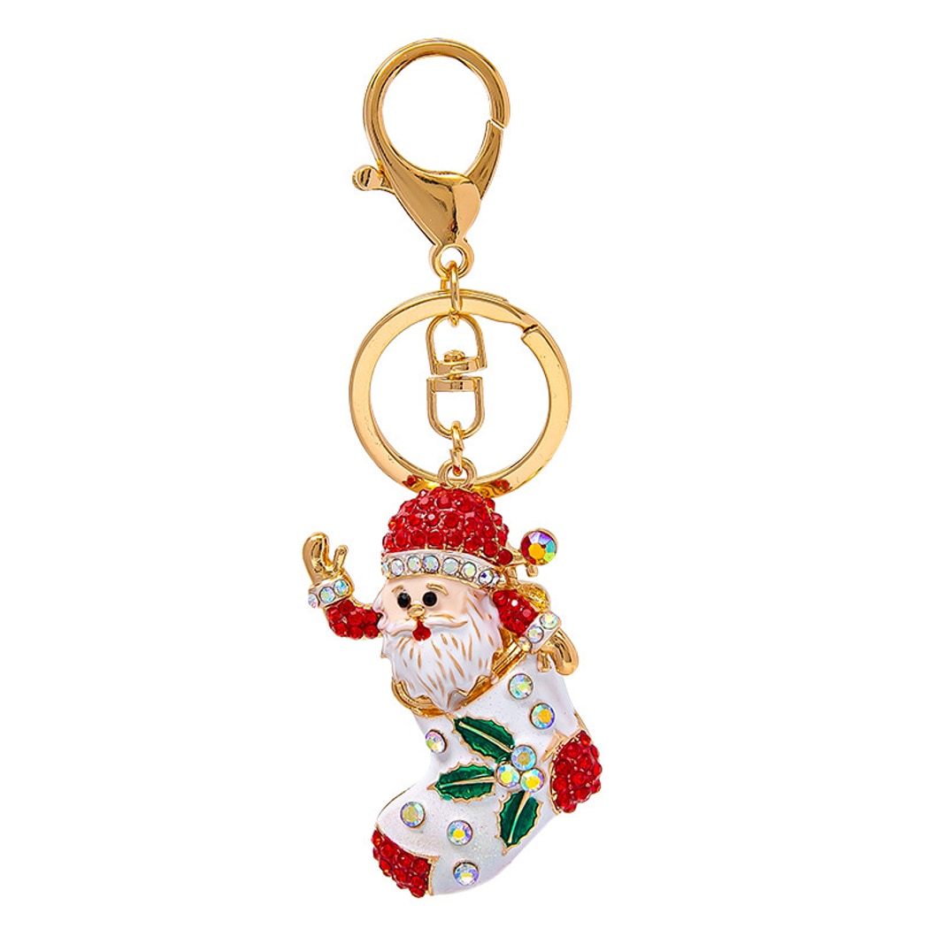 Keypus - Cartoon Santa Claus Stocking Christmas Keychain