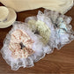 Gifty - Macaron Pastel Lace Trimmed Scrunchies