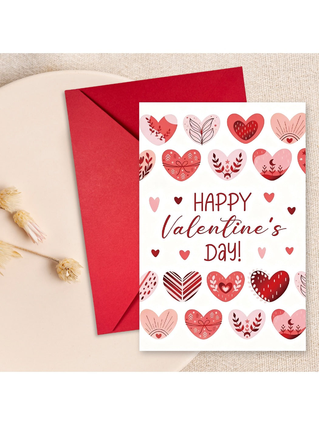 Carduria - Valentine's Day Heart Motif Greeting Card