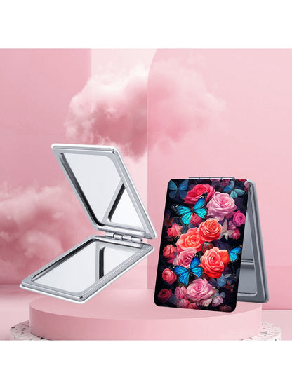 Mirroray - Floral Print Rectangle Makeup Mirror
