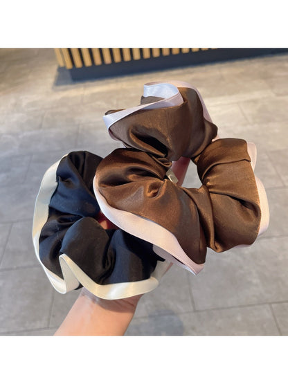 Gifty - Solid Color Satin Ruffled Scrunchie