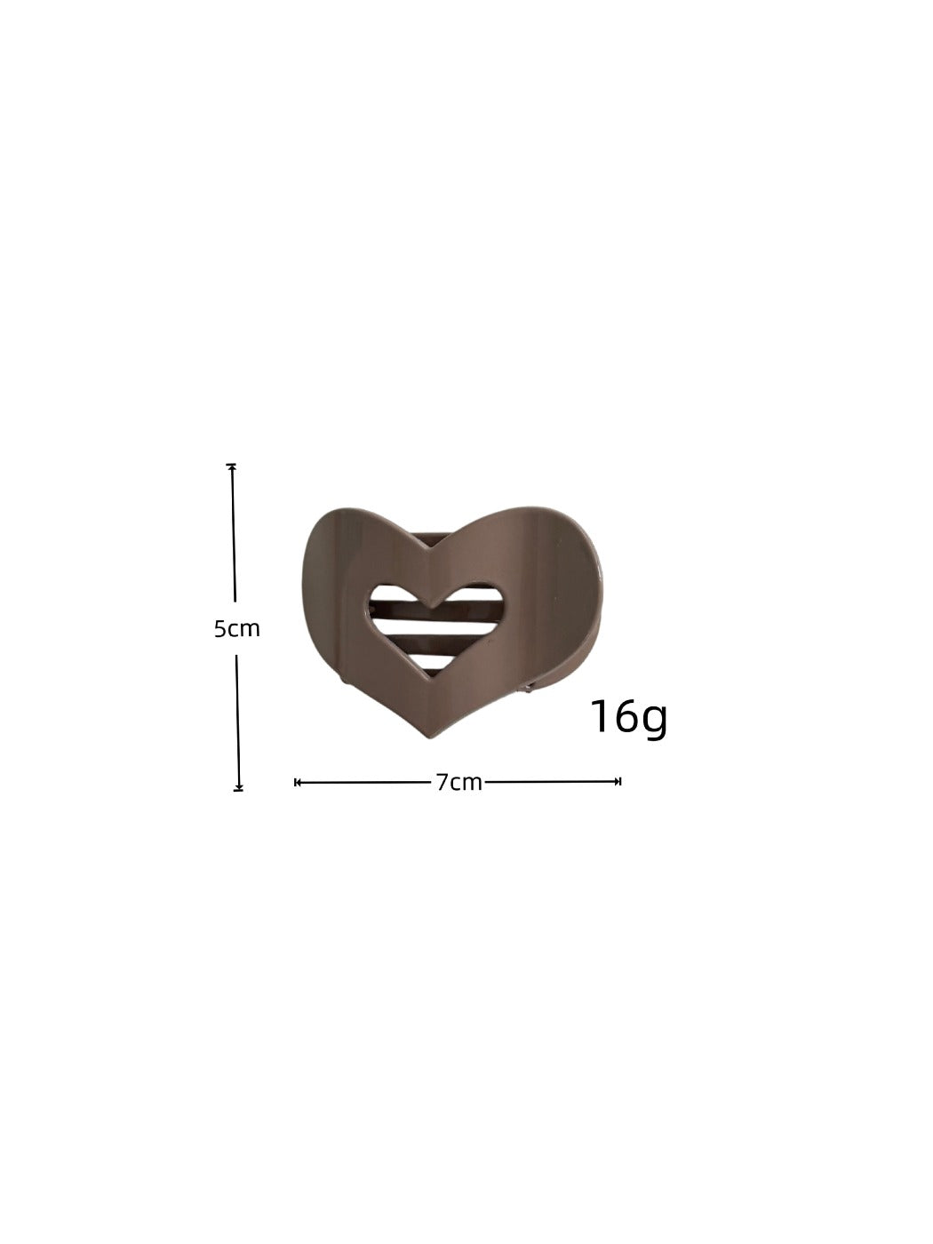 Beau - Heart Cutout Geometric Plastic Claw Clip