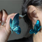 Earedge - Chic Blue Butterfly Earrings