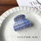 Beau - Glossy Plaid Acetate Hair Claw Clip