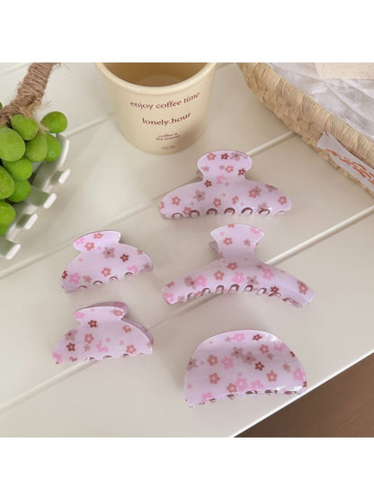 Beau - Floral Print Acrylic Hair Claw Clip