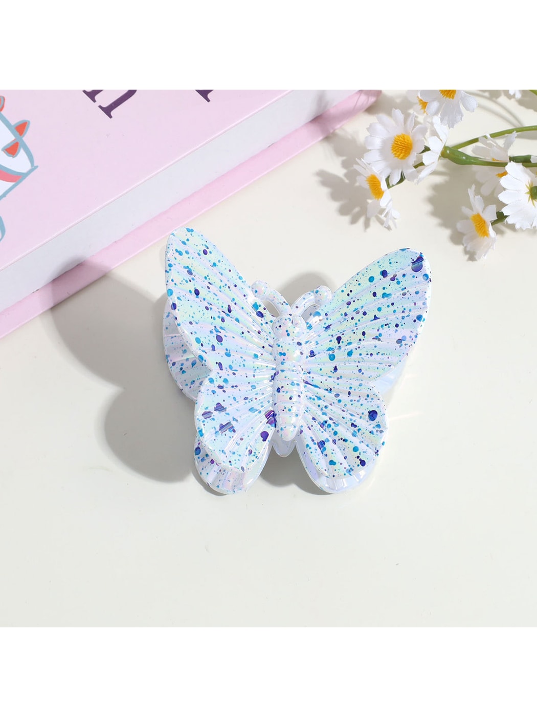 Beau - Printed Butterfly Plastic Fashion Hair Claw Clip