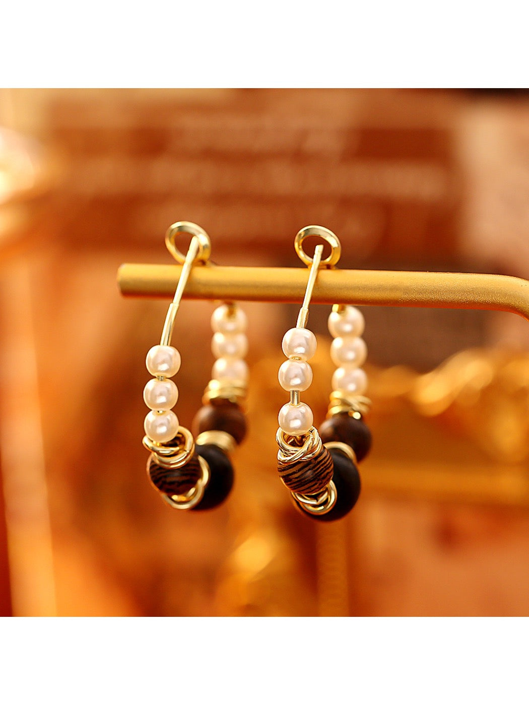 Earedge - Fashionable Retro Maillard Earrings