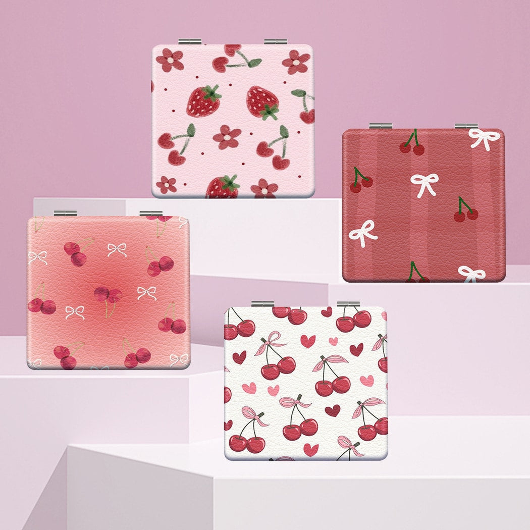 Mirroray - Portable Fruit Print Compact Makeup Mirror