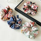 Gifty - Large Floral Satin Fabric Hair Scrunchie