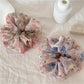 Gifty - Mesh Floral Print Polyester Scrunchie Hair Tie
