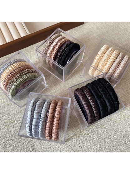 Gifty - Minimalist Satin Sausage-Shaped Hair Tie
