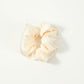 Gifty - Solid Color Satin Scrunchie with Ruffle Detail