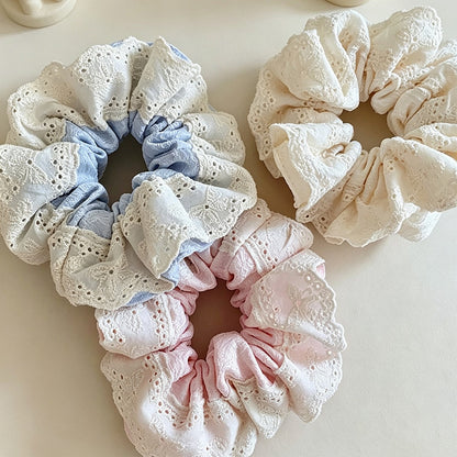Gifty - Sweet Style Lace Edge Decorative Hair Scrunchie