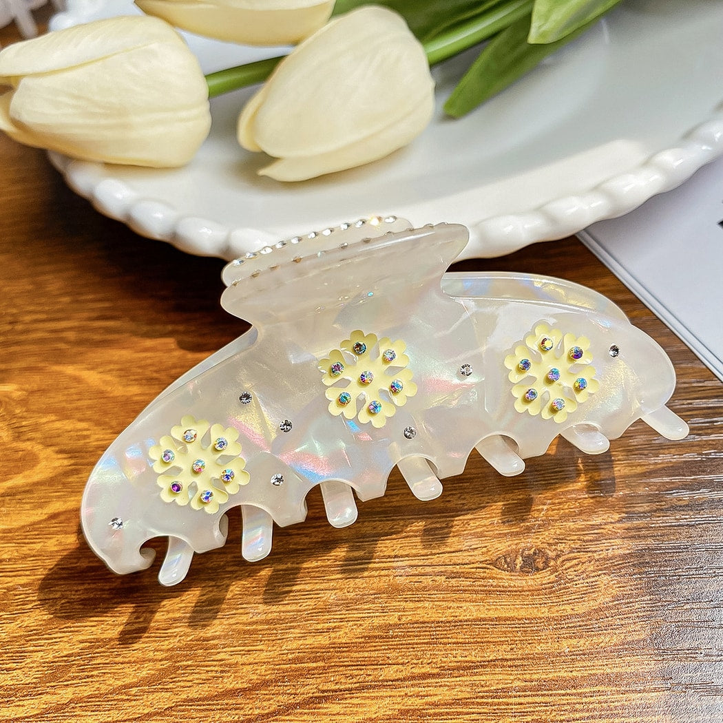 Beau - Christmas Snowflake Accent Claw Clip