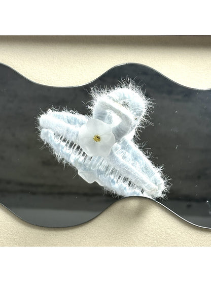 Beau - Plush Floral Decorative Claw Clip