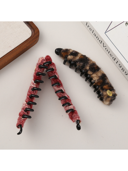 Beau - Refined Plush Style Curved Banana Clip
