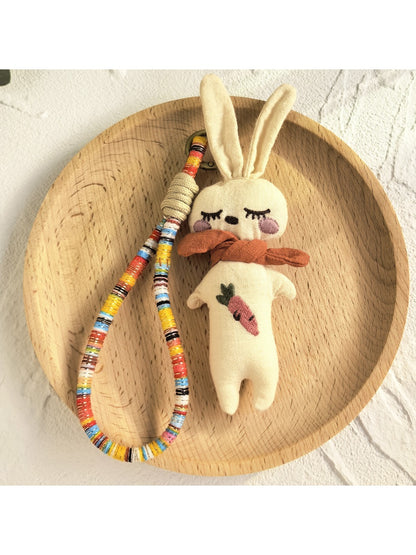 Keypus fabric doll keychain displayed on a white background