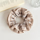 Gifty - Pleated Plaid Polyester Fabric Scrunchie