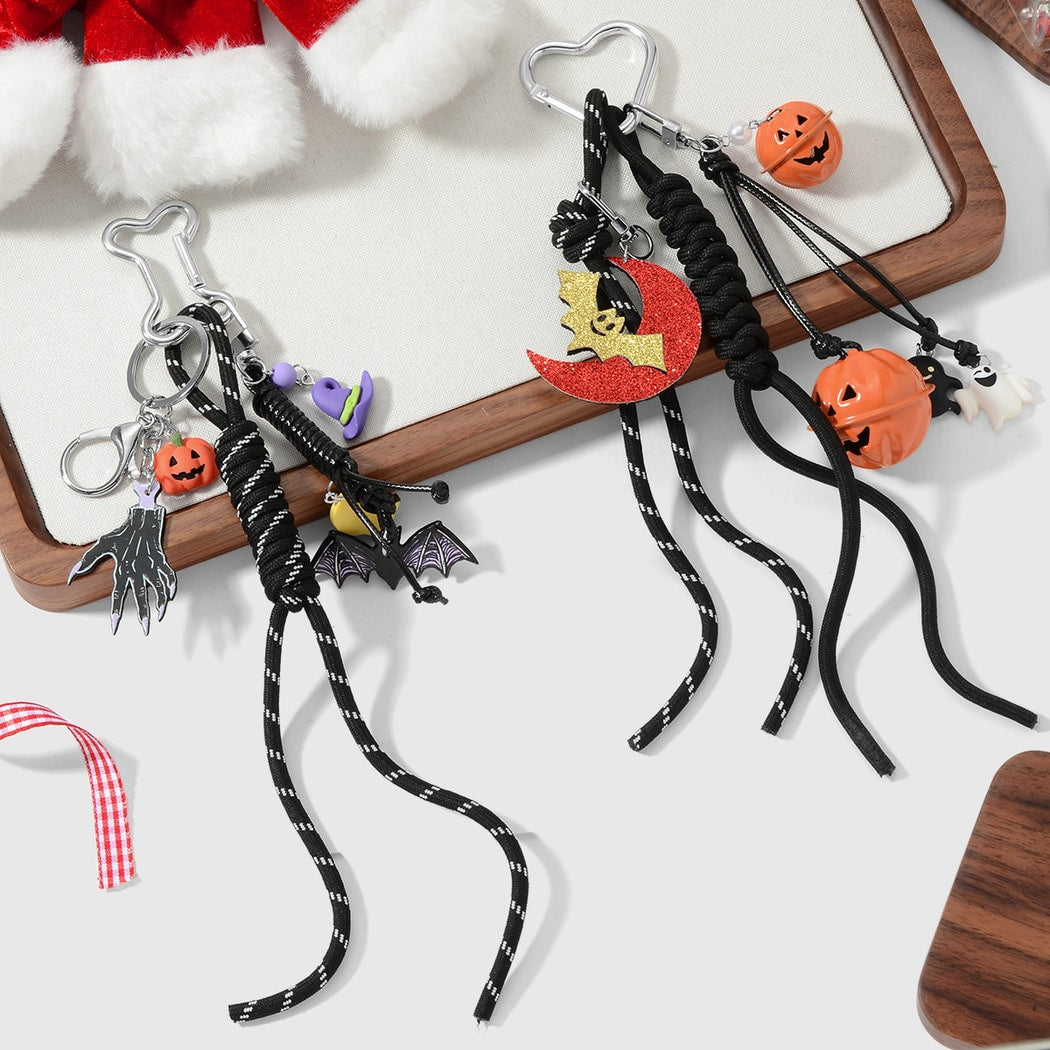 Keypus - Halloween Pumpkin Bell Charm Keychain